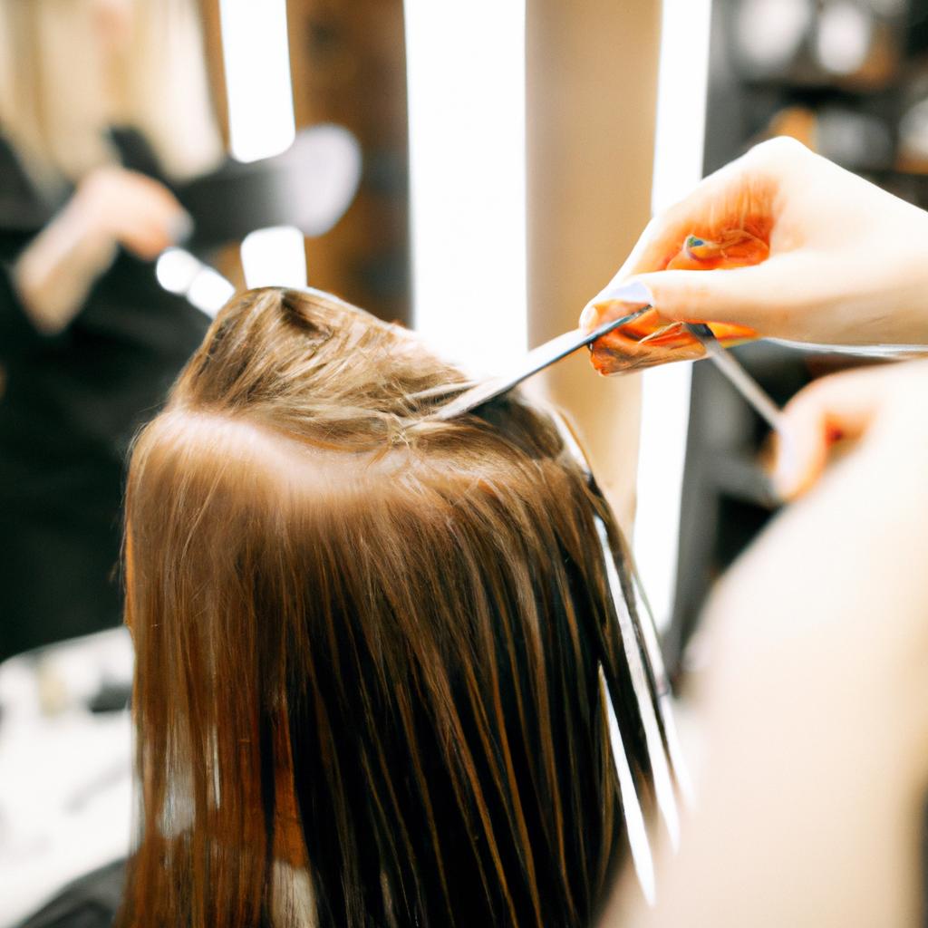 ヘアケアのプロによる施術